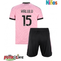 Camiseta Juventus Pierre Kalulu #15 Visitante Equipación para niños 2026-27 manga corta (+ pantalones cortos)